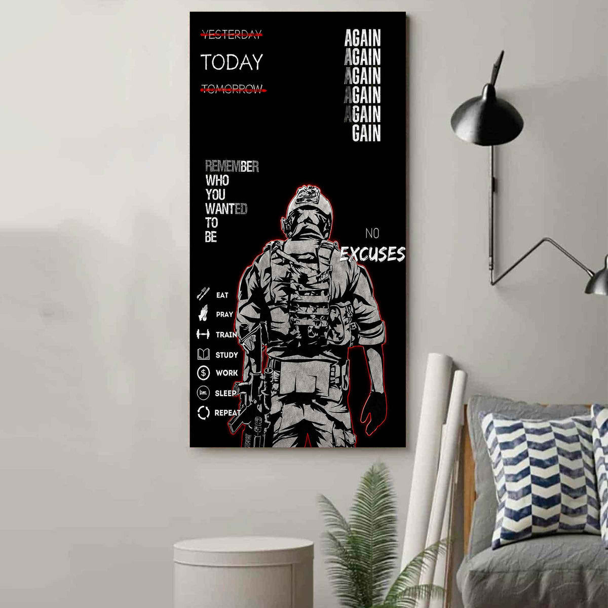 Remember Who You Wanted To Be Canvas Poster Training Motivation Quotes Gift For Your Son
