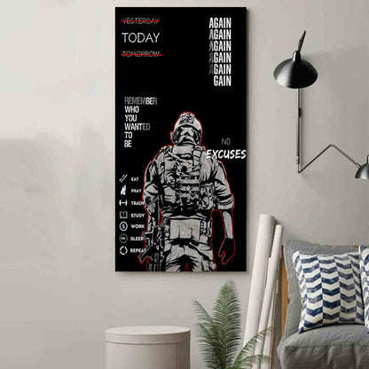 Remember Who You Wanted To Be Canvas Poster Training Motivation Quotes Gift For Your Son