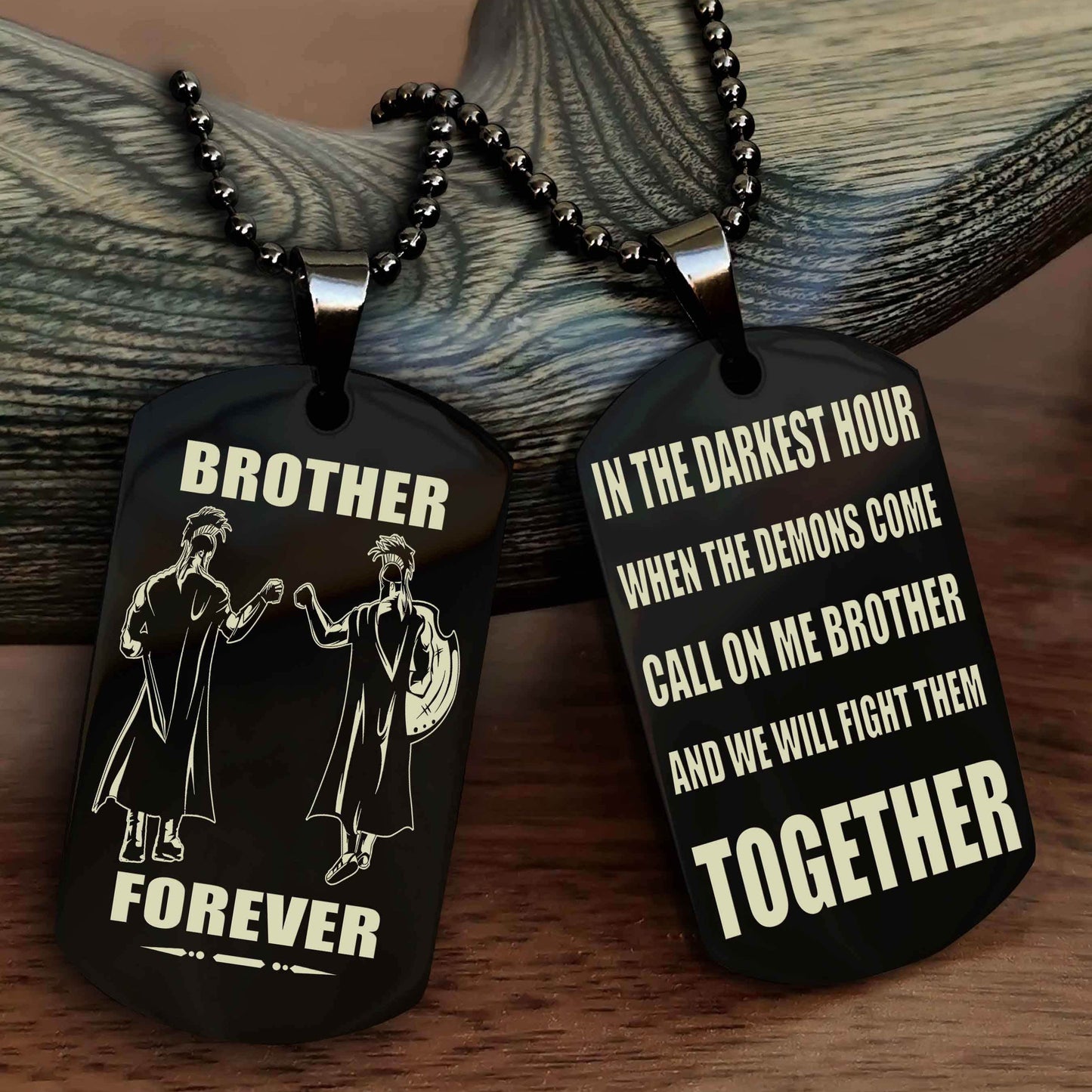 Soldier-Brother Personalized Double Sided Dog Tag For My Brother - Call On Me Brother And We Will Fight Them Together Gift For Your Friend