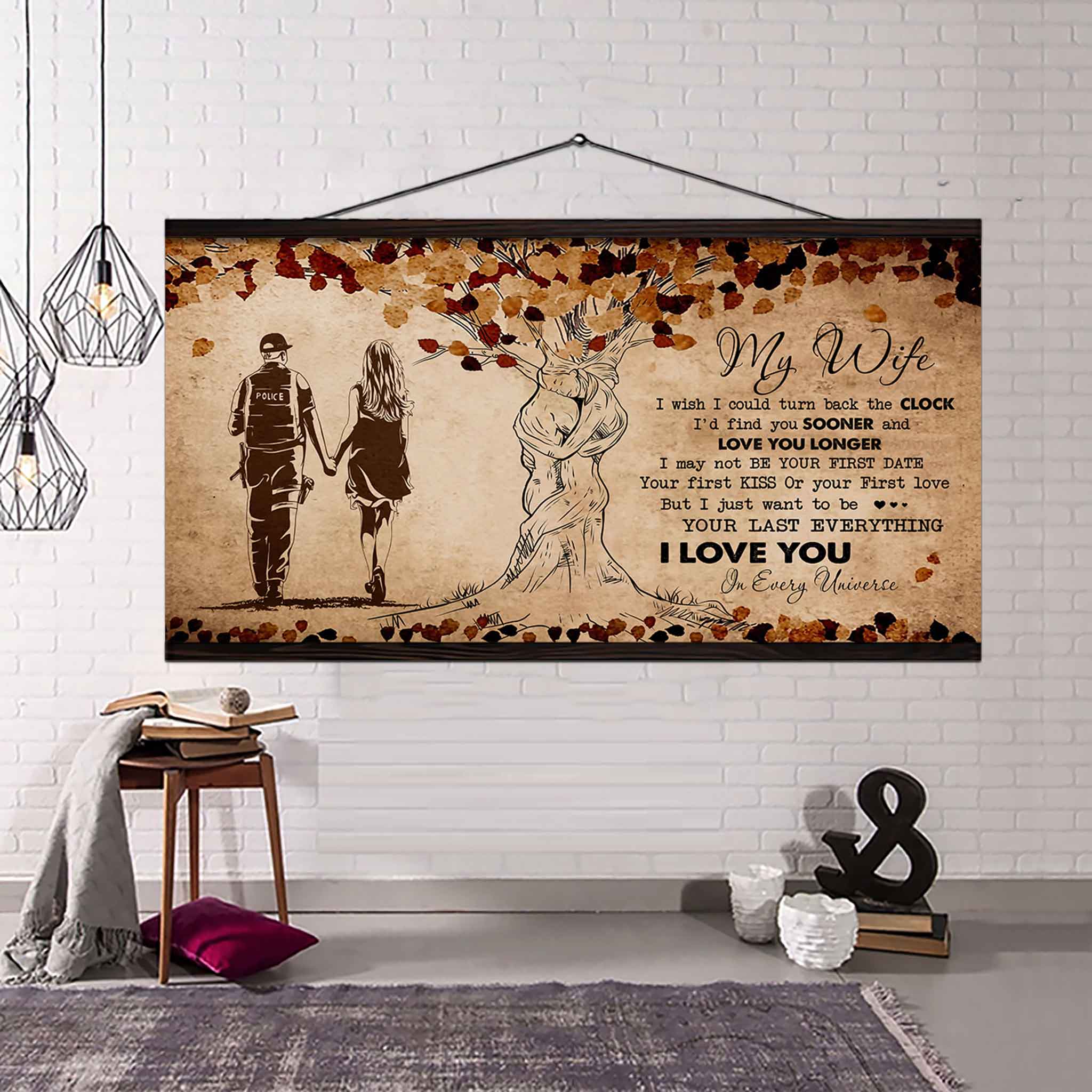 Samurai Poster Canvas To My Wife I Wish I Could Turn Back The Clock - I Love You In Every Universe