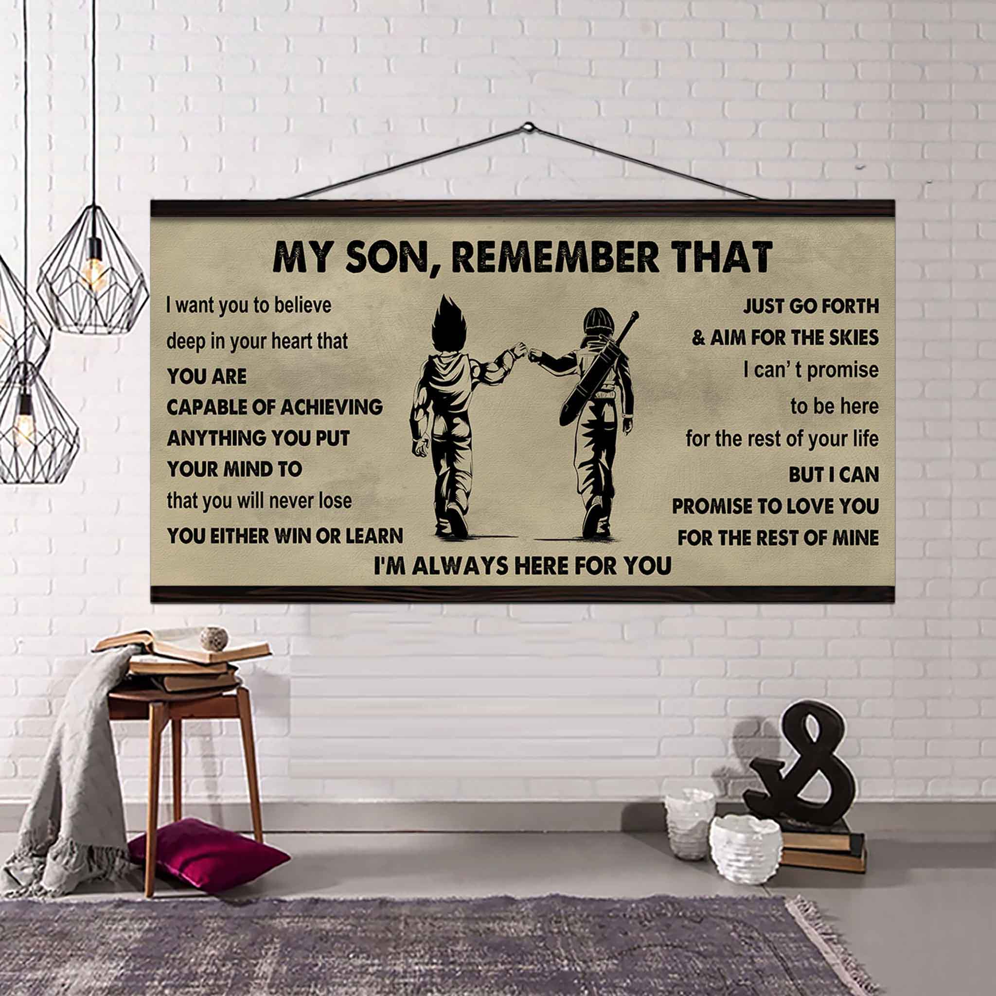 Personalized DRB Poster Canvas - My Son Remember That You Will Never Lose You Either Win Or Learn