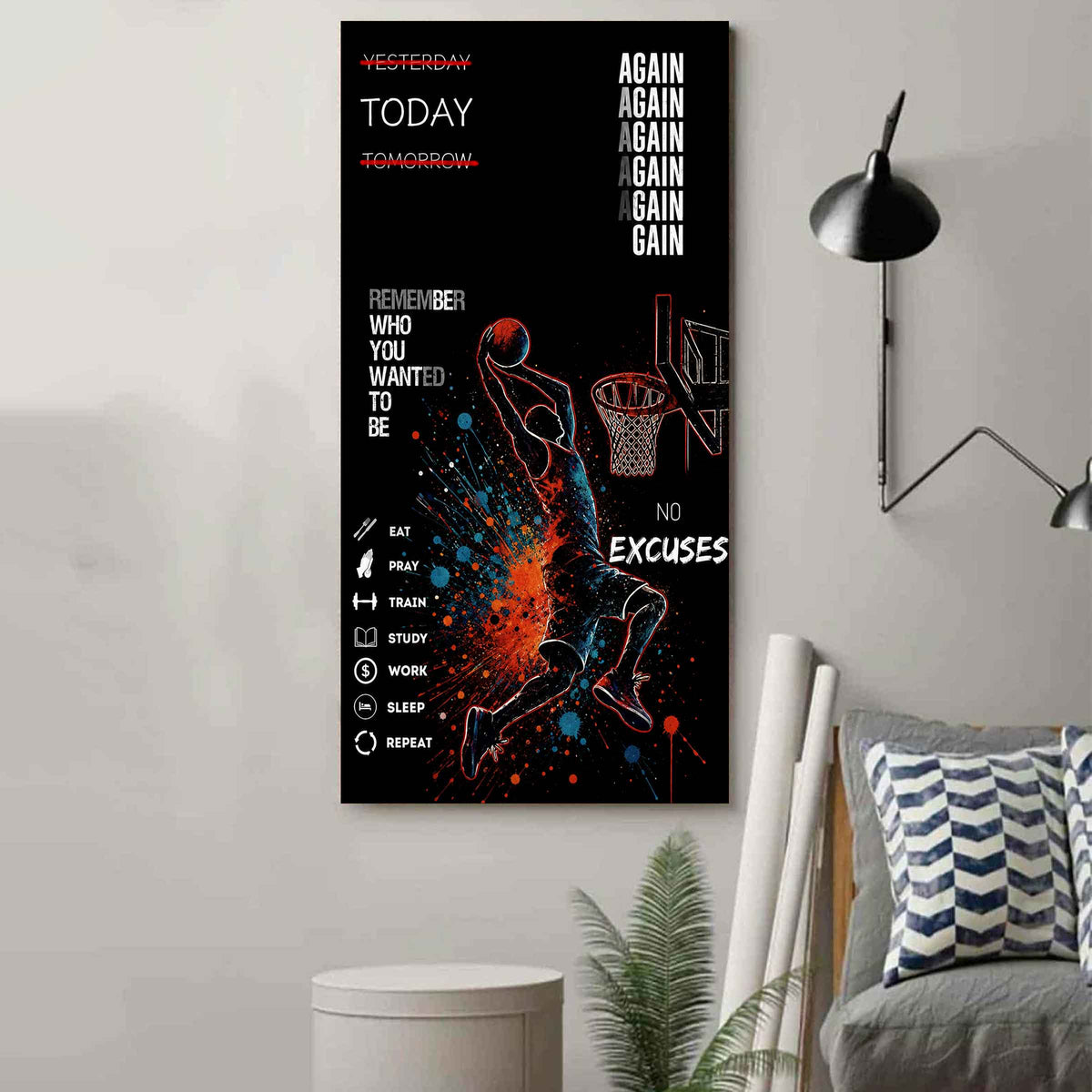Remember Who You Wanted To Be Canvas Poster Training Motivation Quotes Gift For Your Son