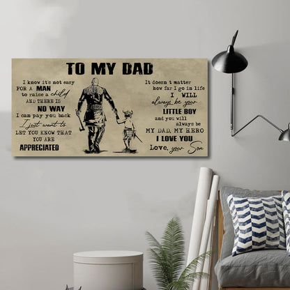 TO DAD- CANVAS POSTER