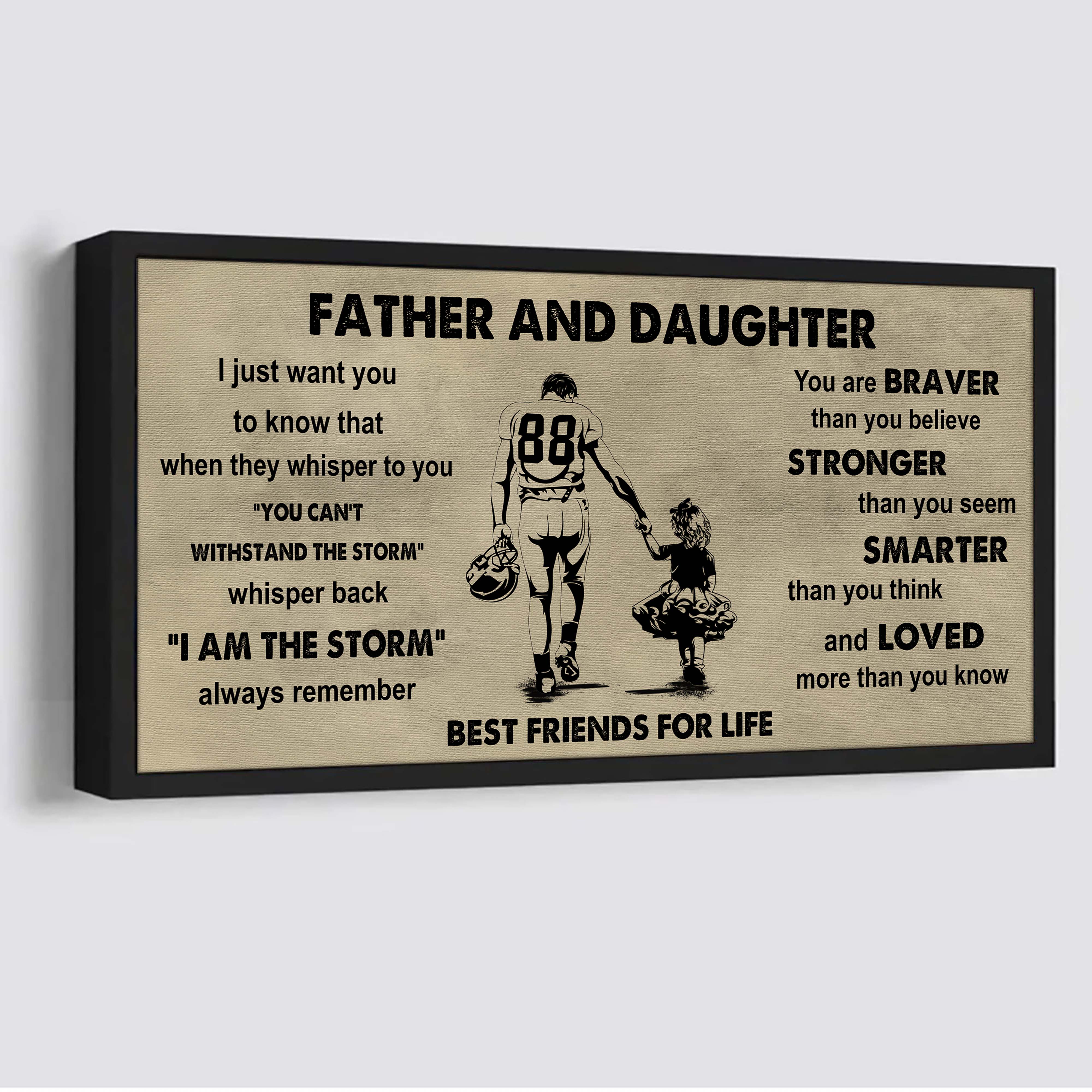 Vikings Father And Daughter Best Friends For Life - I Am The Storm Poster Canvas Gift For Daughter From Father