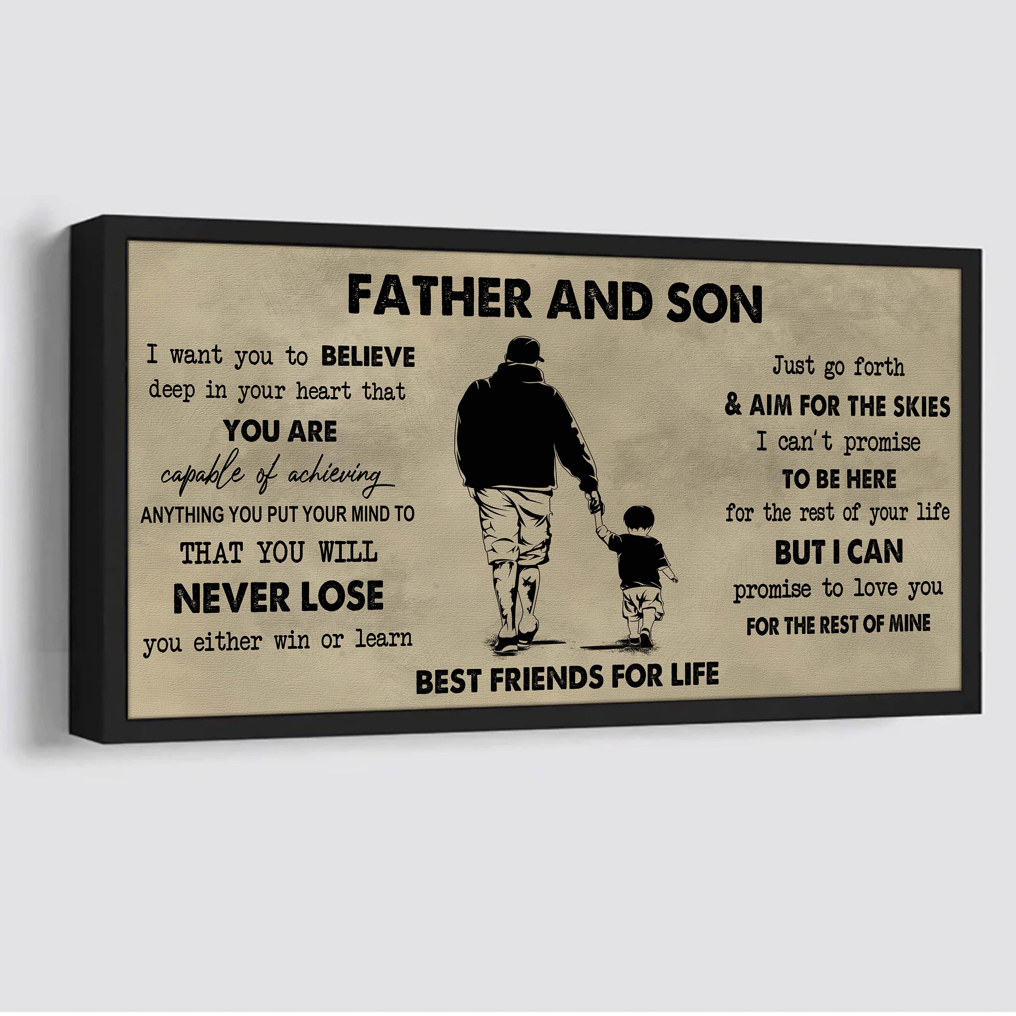 DRB Father And Daughter Best Friend For Life - You Will Never Lose Poster Canvas Gift For Daughter From Father