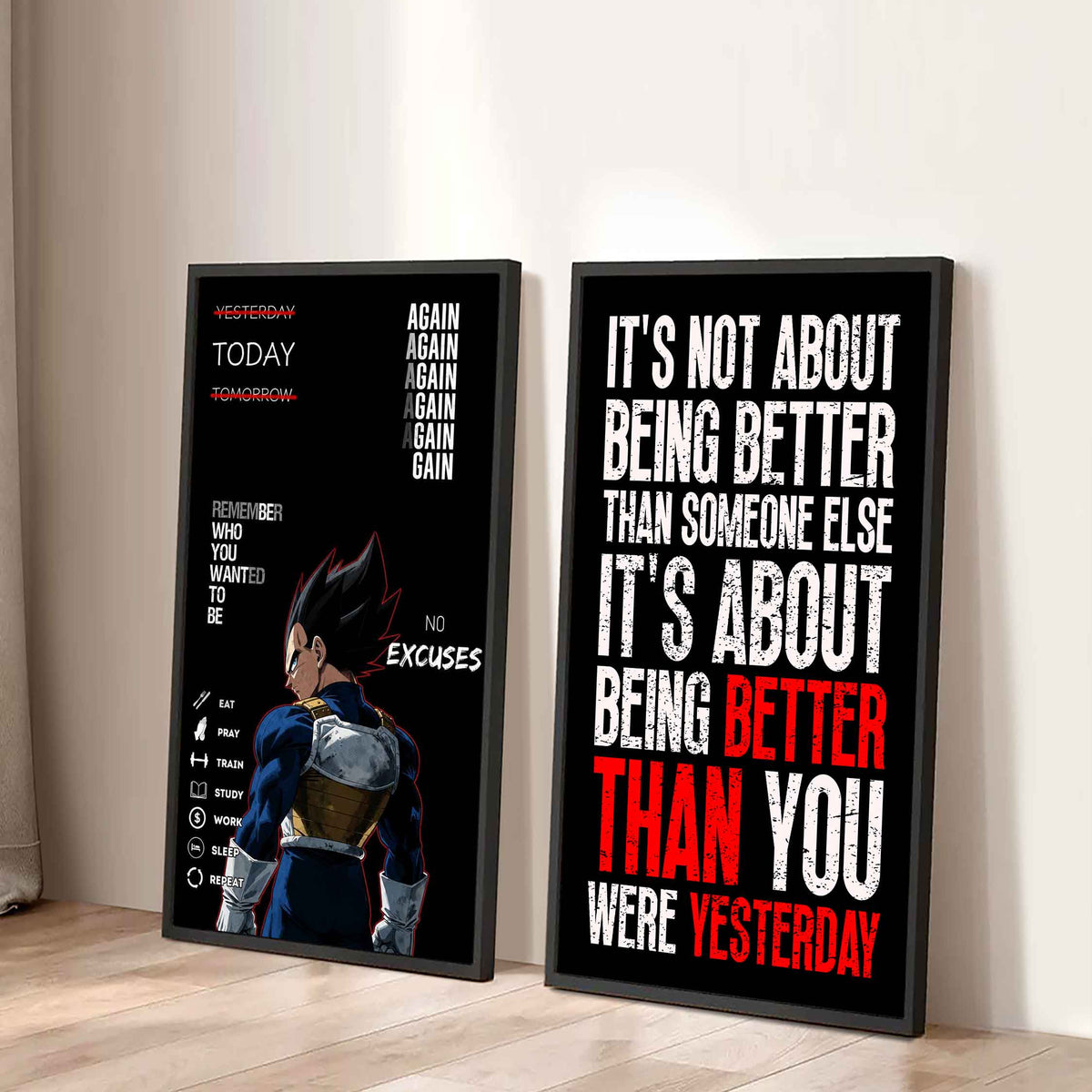 It's About Being Better Than You Were The Day Before Canvas Set Ready To Hang Gift For Your Son Your Friend