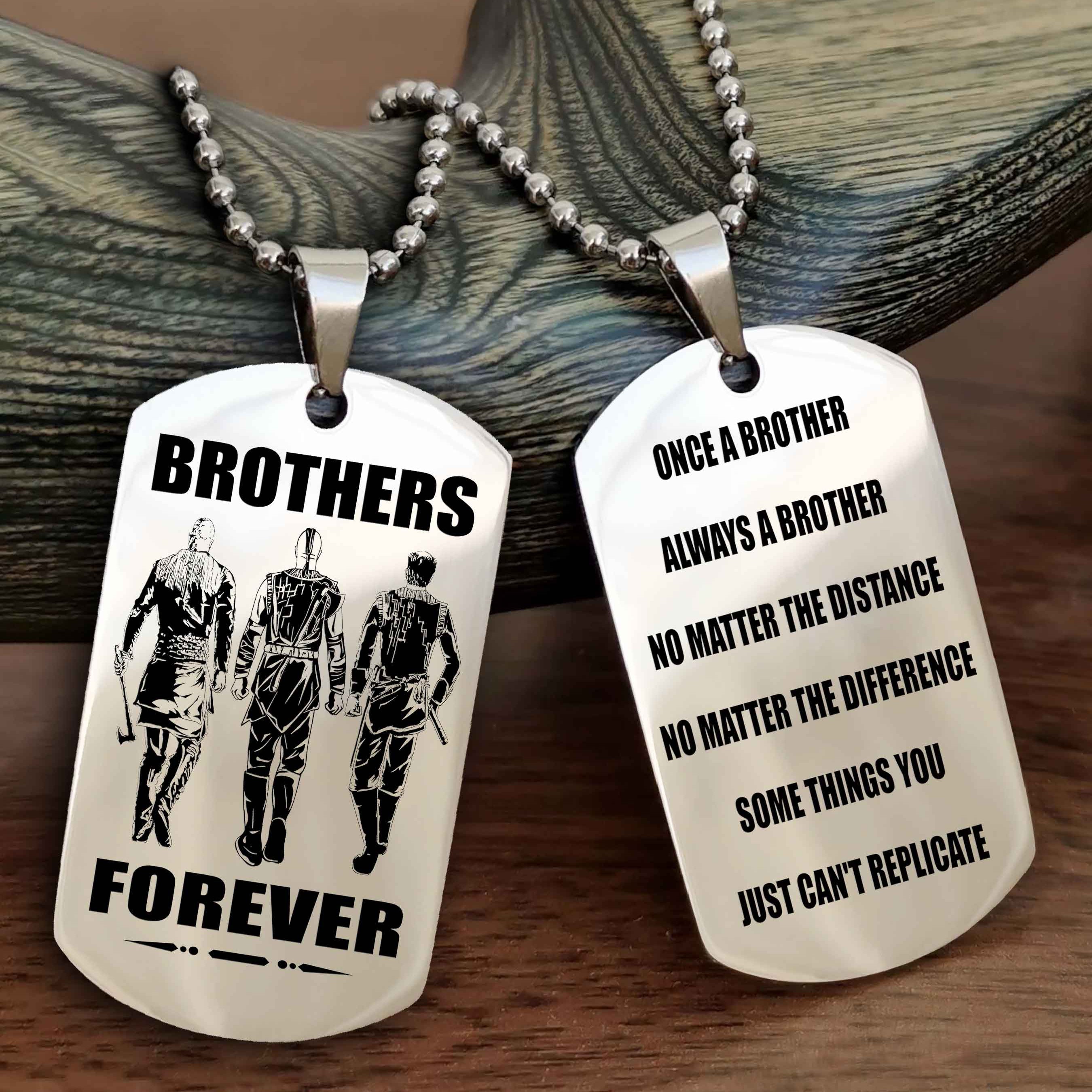 DRB Personalized Double Sided Dog Tag For My Brother - Once A Soldier Always A Soldier