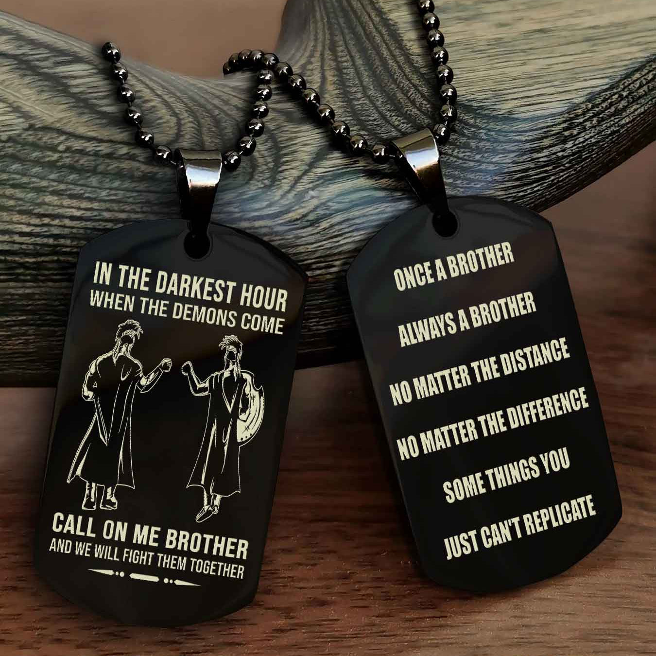 Knight Templar Customizable engraved dog tag double sided gift from brother Once A Brother Always A Brother