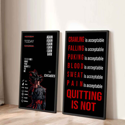 Quiting Is Not Canvas Set Ready To Hang Gift For Your Son Your Friend