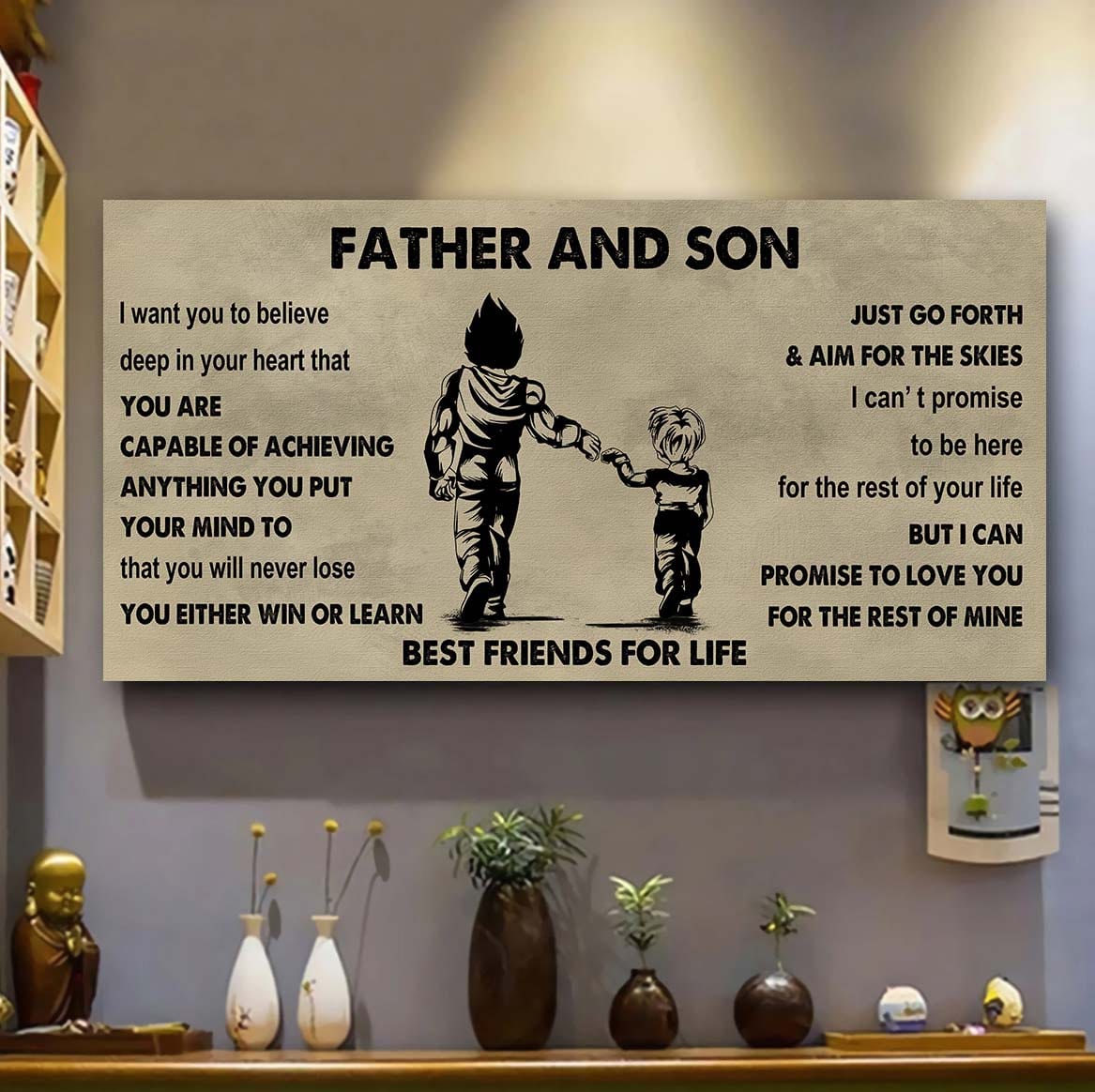 Soldier Father And Son Best Friends For Life - Ver 2 You Will Never Lose Poster Canvas Gift For Son From Father