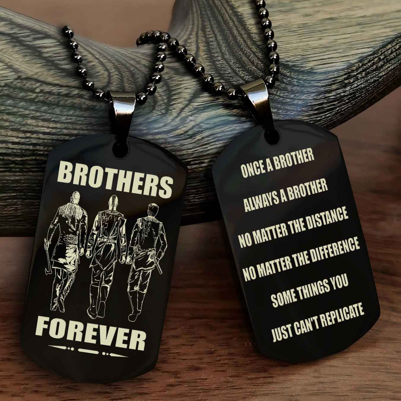 DRB Personalized Double Sided Dog Tag For My Brother - Once A Soldier Always A Soldier
