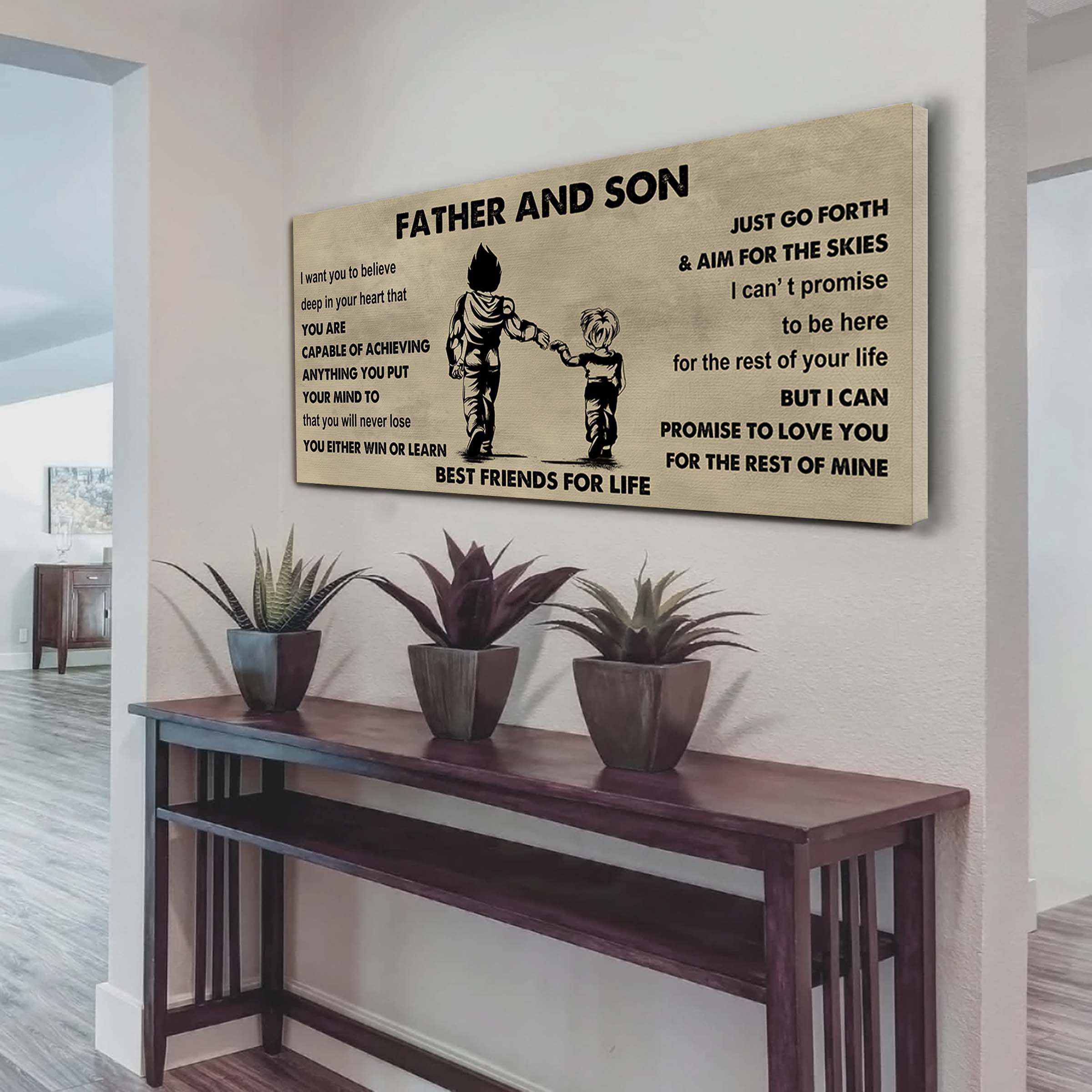 Soldier Father And Son Best Friends For Life - Ver 2 You Will Never Lose Poster Canvas Gift For Son From Father