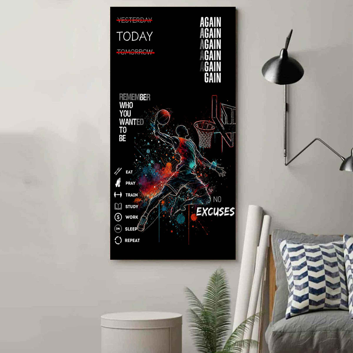 Remember Who You Wanted To Be Canvas Poster Training Motivation Quotes Gift For Your Son