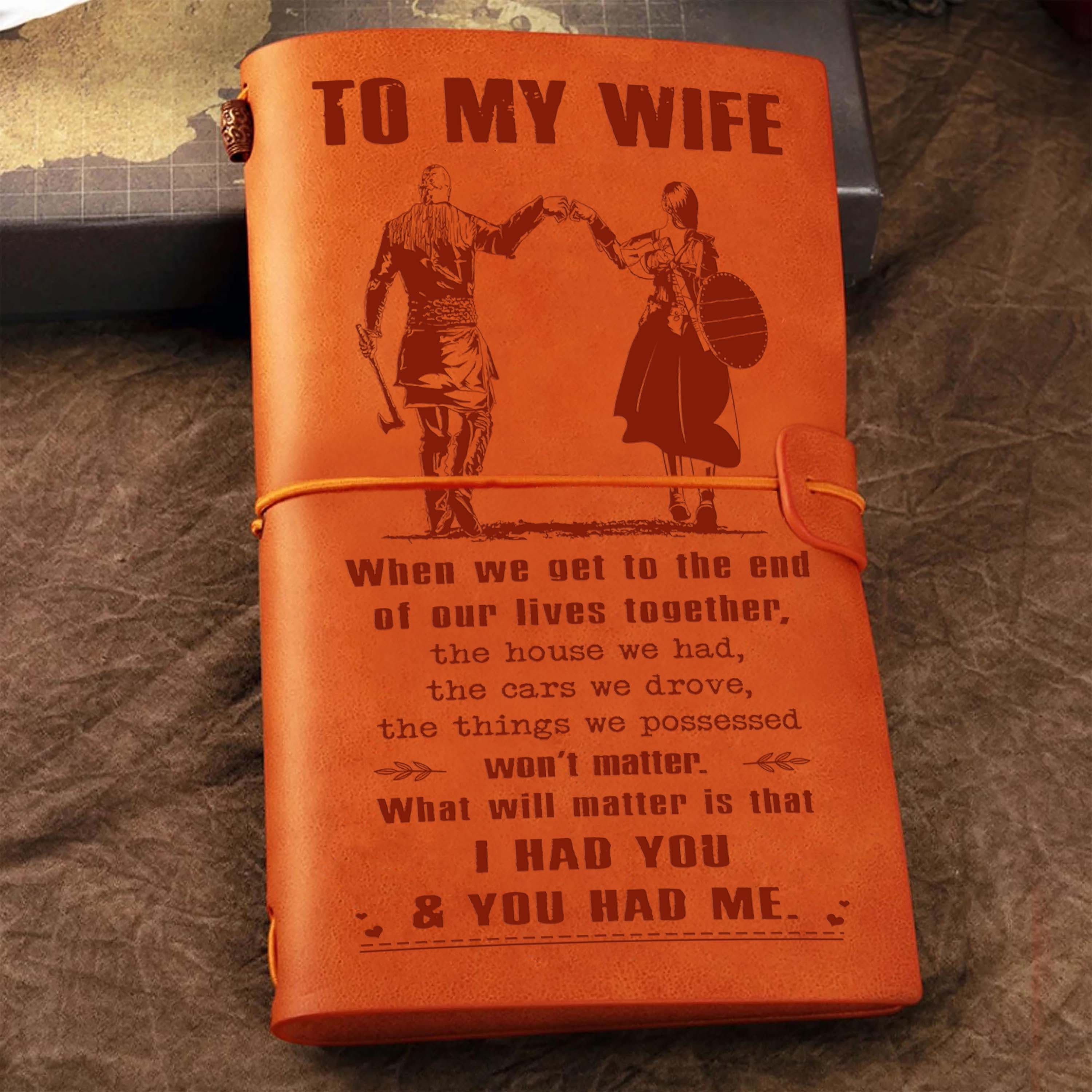 Biker Customizable vintage journal notebook, gifts from husband to wife - I had you and you had me