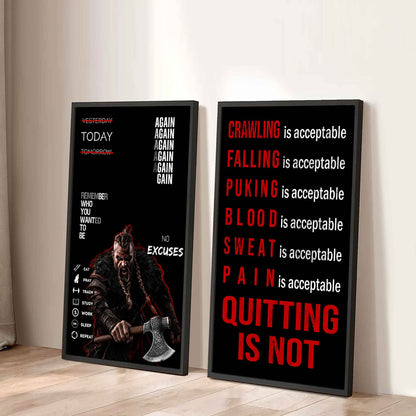 Quiting Is Not Canvas Set Ready To Hang Gift For Your Son Your Friend