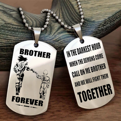 Soldier Personalized Double Sided Dog Tag For My Brother - Call On Me Brother And We Will Fight Them Together Gift For Your Friend