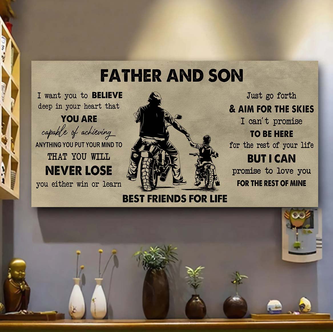 DRB Father And Daughter Best Friend For Life - You Will Never Lose Poster Canvas Gift For Daughter From Father.