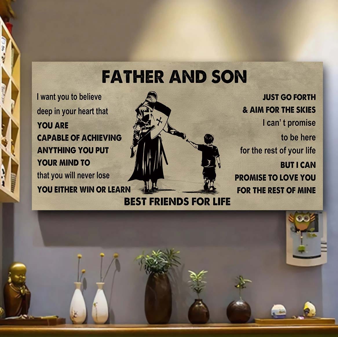 Vikings Father And Daughter Best Friends For Life - Ver 2 You Will Never Lose Poster Canvas Gift For Daughter From Father