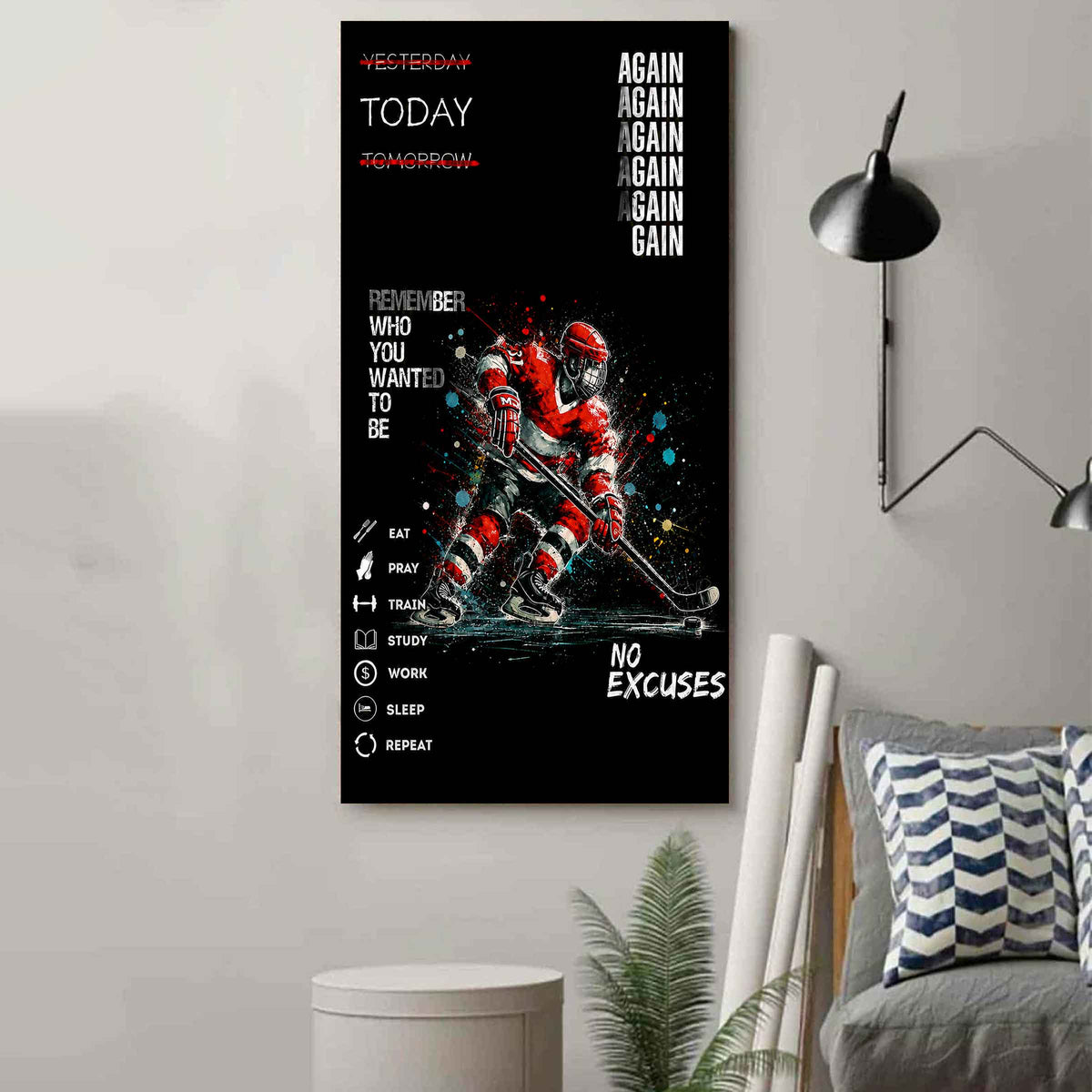 Remember Who You Wanted To Be Canvas Poster Training Motivation Quotes Gift For Your Son