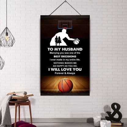 Sport Poster Canvas To My Husband Marrying You Was One Of The Best Decision Gift For Your Husband