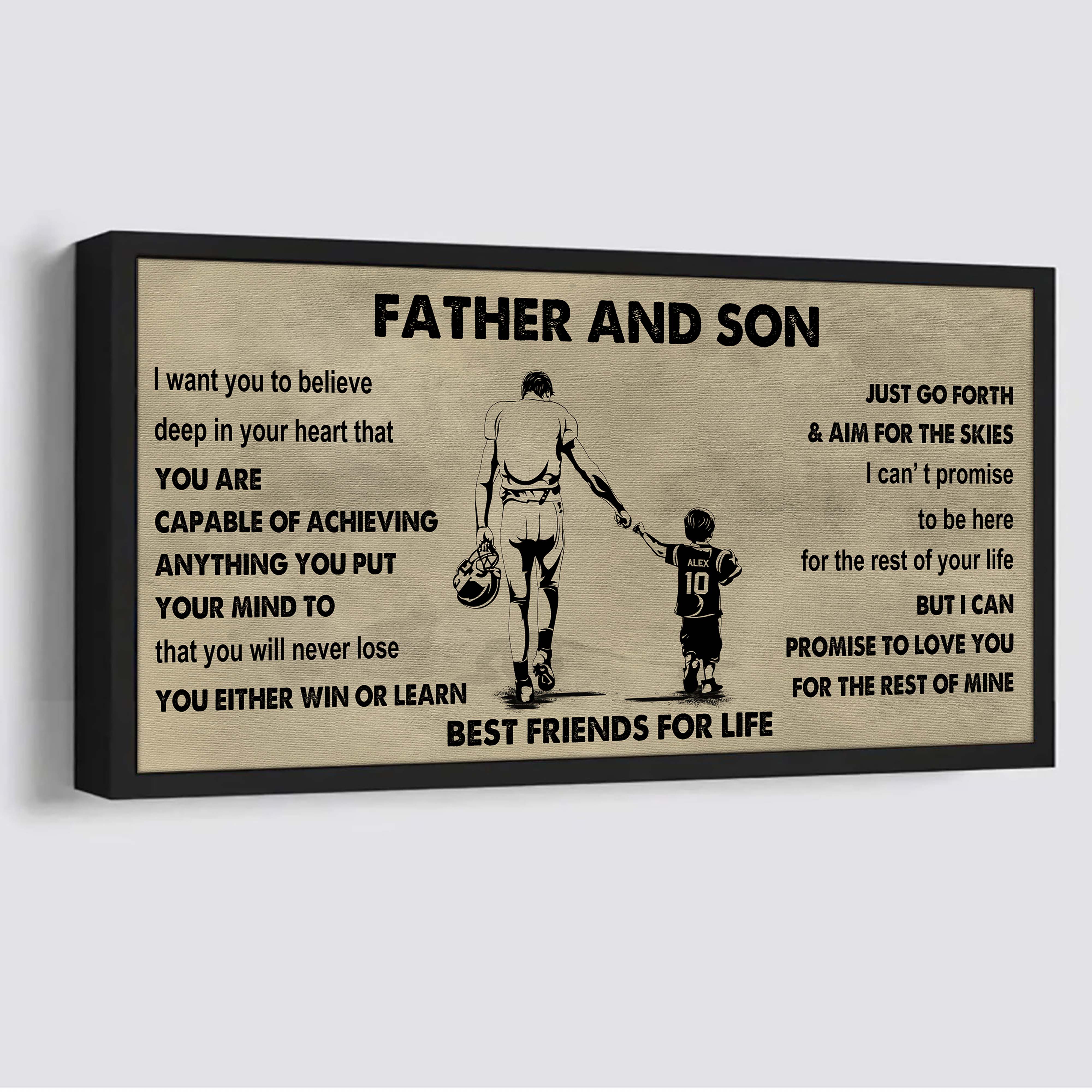 Sport-Family Father And Son Best Friends For Life - Ver 2 You Will Never Lose Poster Canvas Gift For Son From Father