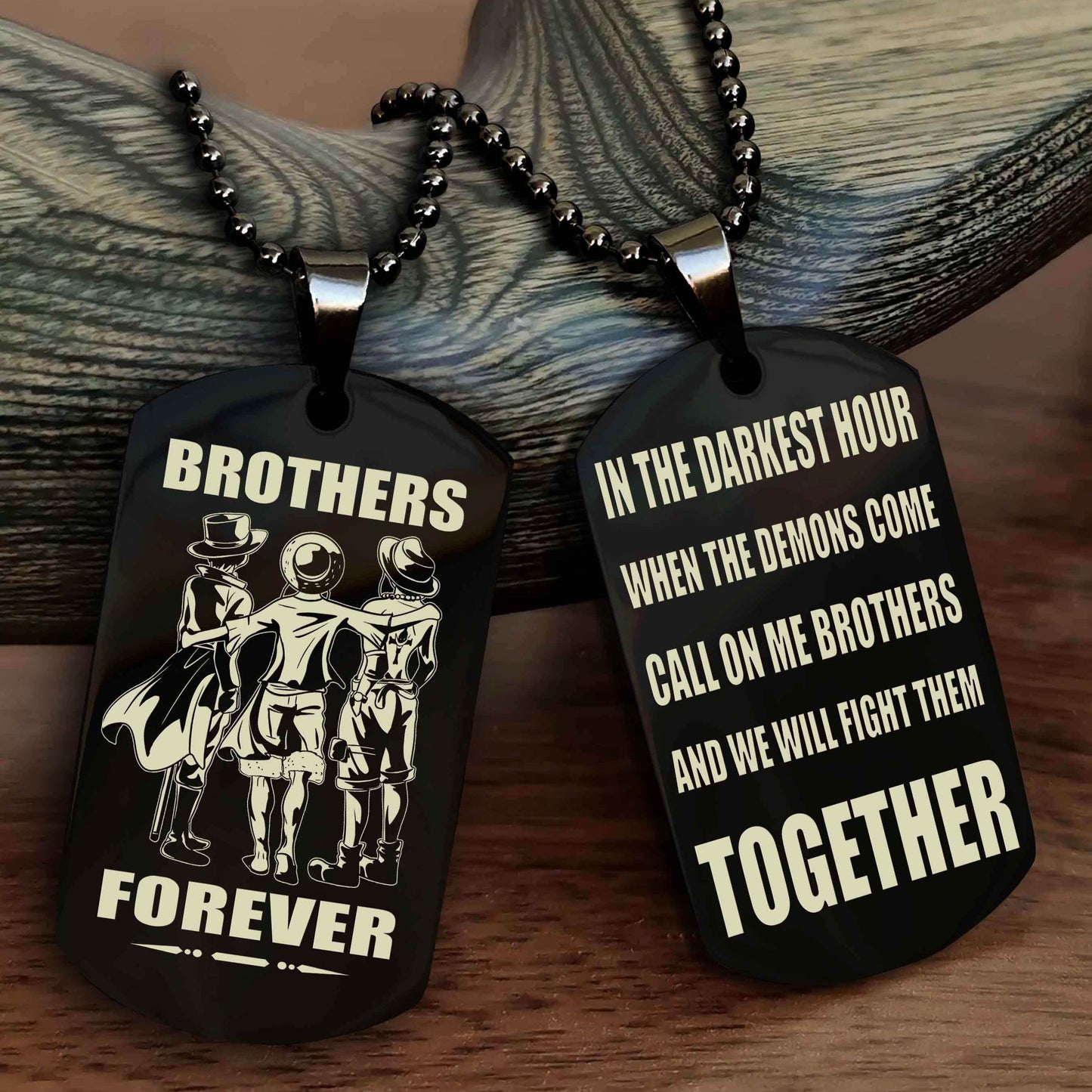 Soldier-Brother Personalized Double Sided Dog Tag For My Brother - Call On Me Brother And We Will Fight Them Together Gift For Your Friend
