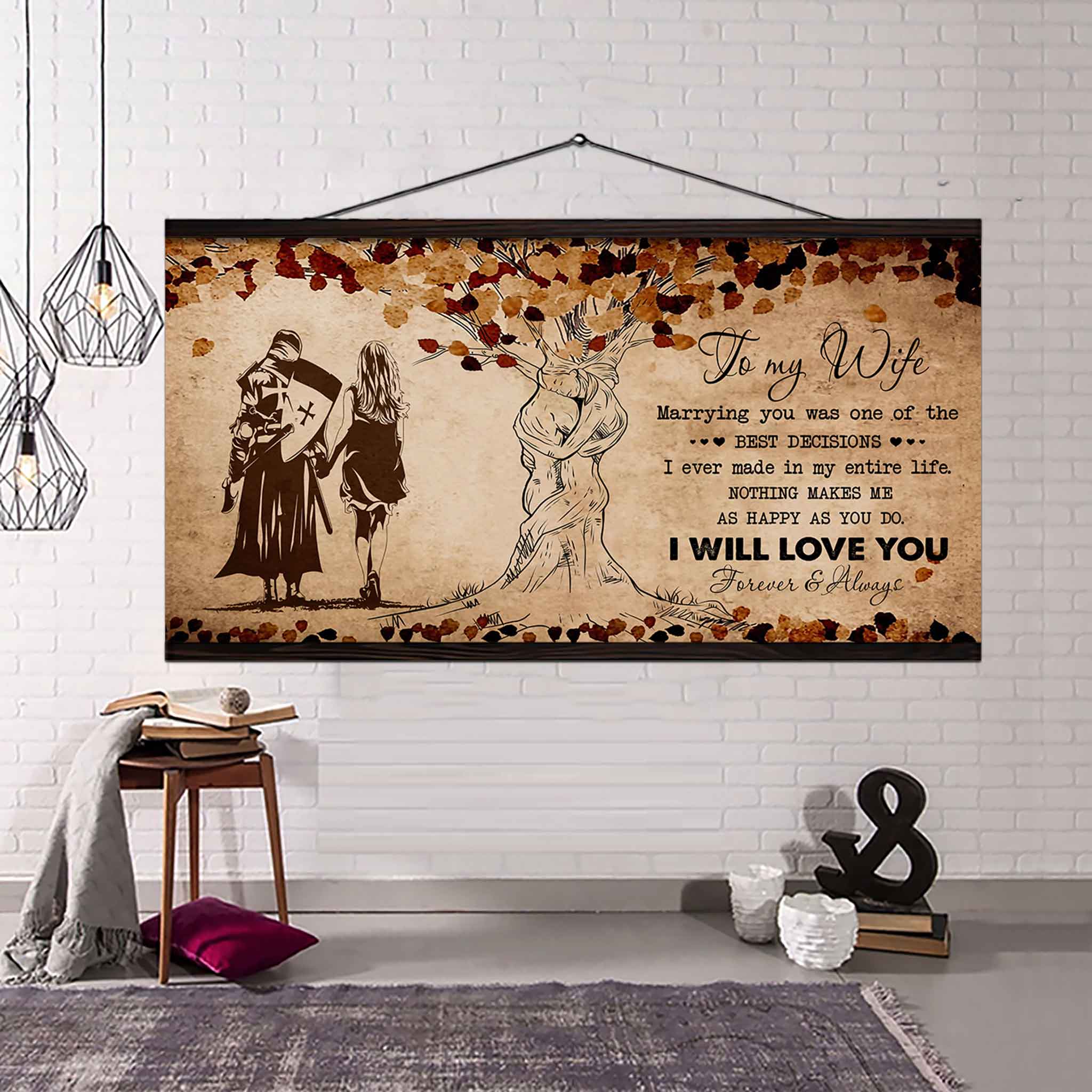 Samurai Poster Canvas To My Wife Marrying You Was One Of The Best Decisions - I Will Love You Forever And Always Gift For Your Wife