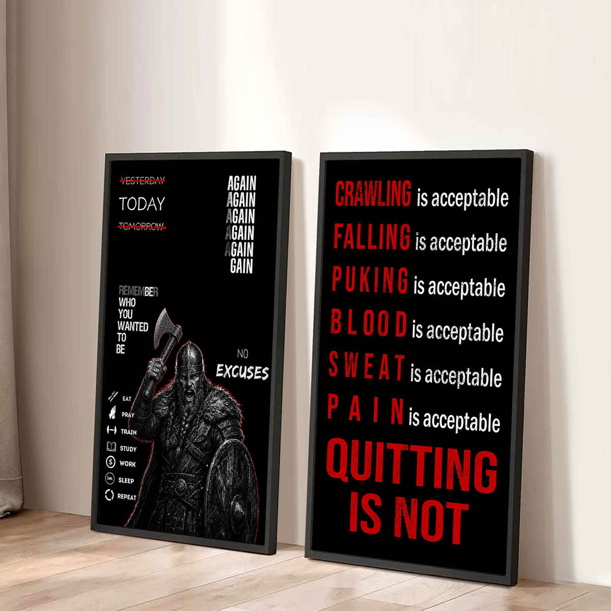Quiting Is Not Canvas Set Ready To Hang Gift For Your Son Your Friend