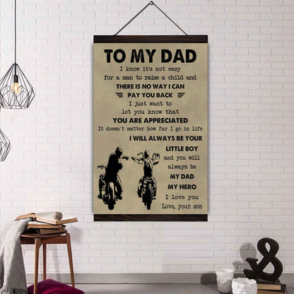 Family Poster Canvas To My Dad I Know It's Not Easy To Raise A Child I Will Always Be Your Little Boy