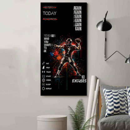 Remember Who You Wanted To Be Canvas Poster Training Motivation Quotes Gift For Your Son