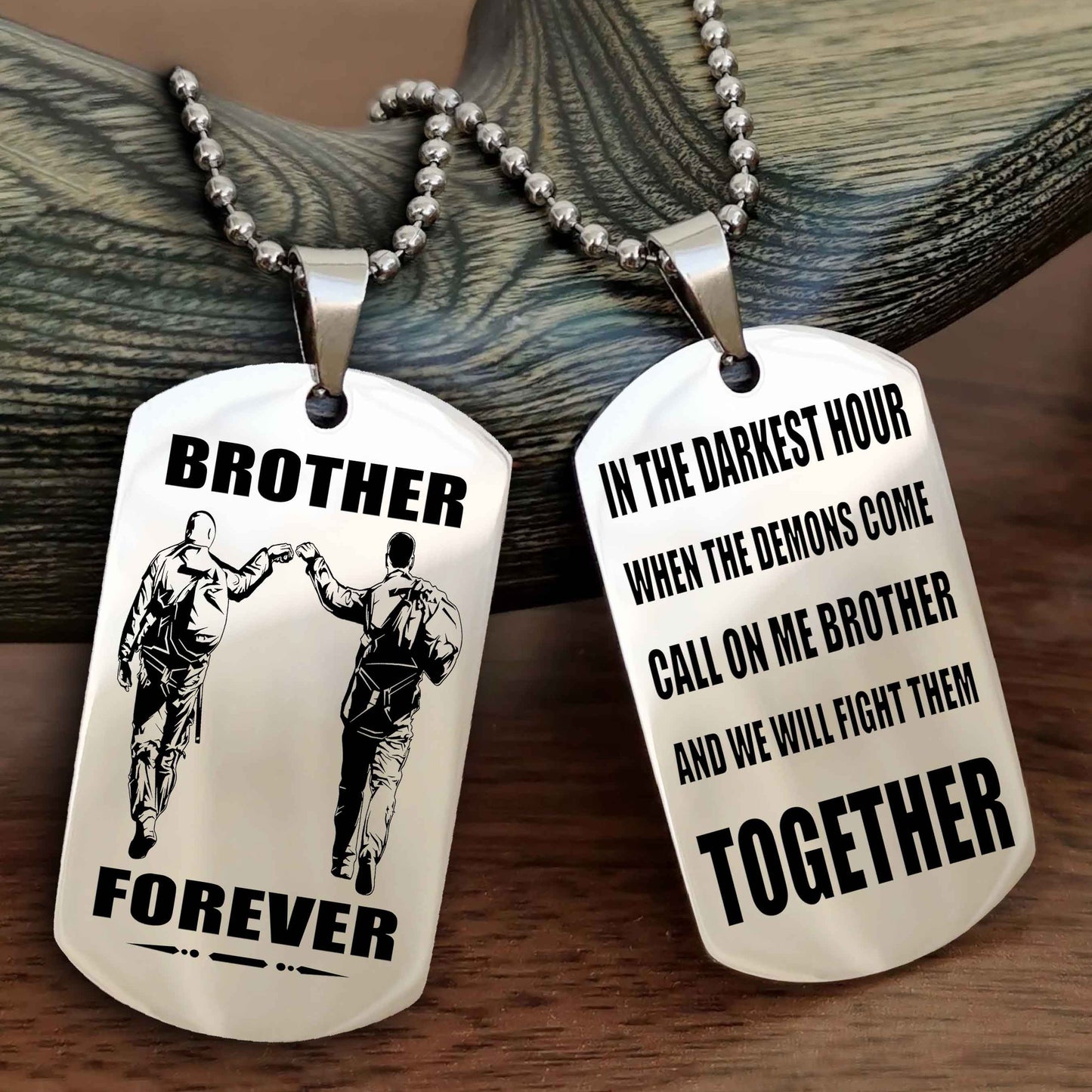 Soldier: Army-Air Force Personalized Double Sided Dog Tag For My Brother - Call On Me Brother And We Will Fight Them Together Gift For Your Friend