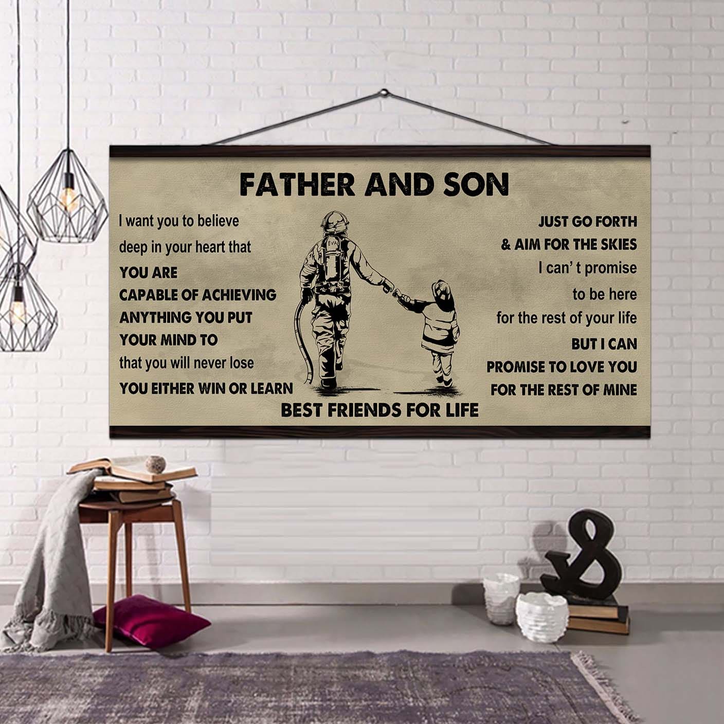 Sport-Family Father And Son Best Friends For Life - Ver 2 You Will Never Lose Poster Canvas Gift For Son From Father