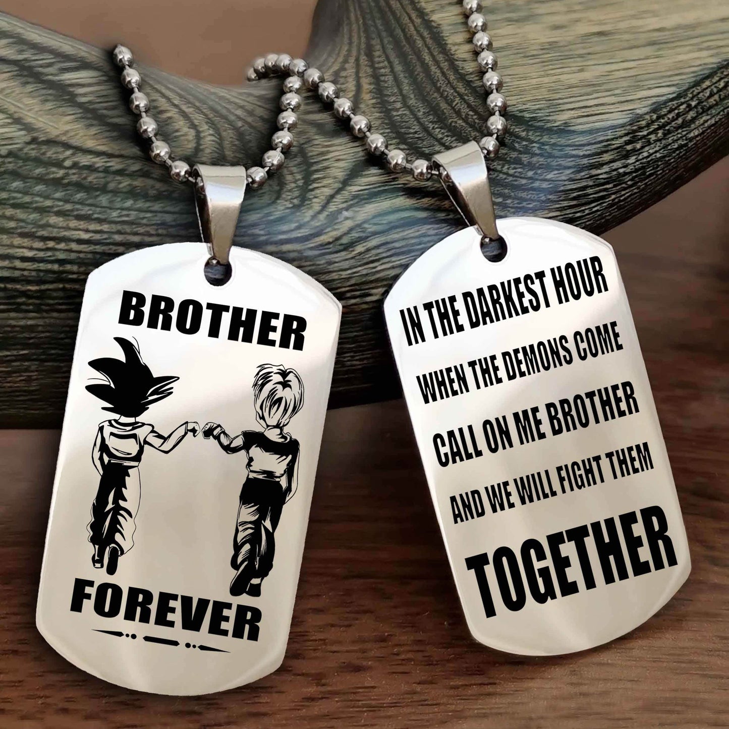 Soldier-Navy Personalized Double Sided Dog Tag For My Brother - Call On Me Brother And We Will Fight Them Together Gift For Your Friend