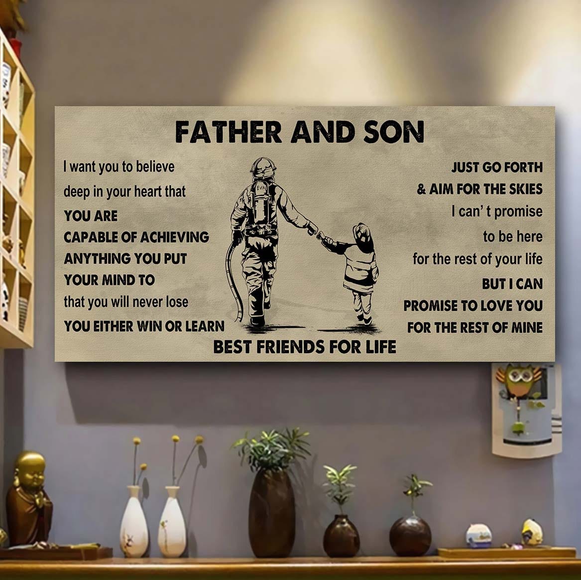 Sport-Family Father And Son Best Friends For Life - Ver 2 You Will Never Lose Poster Canvas Gift For Son From Father