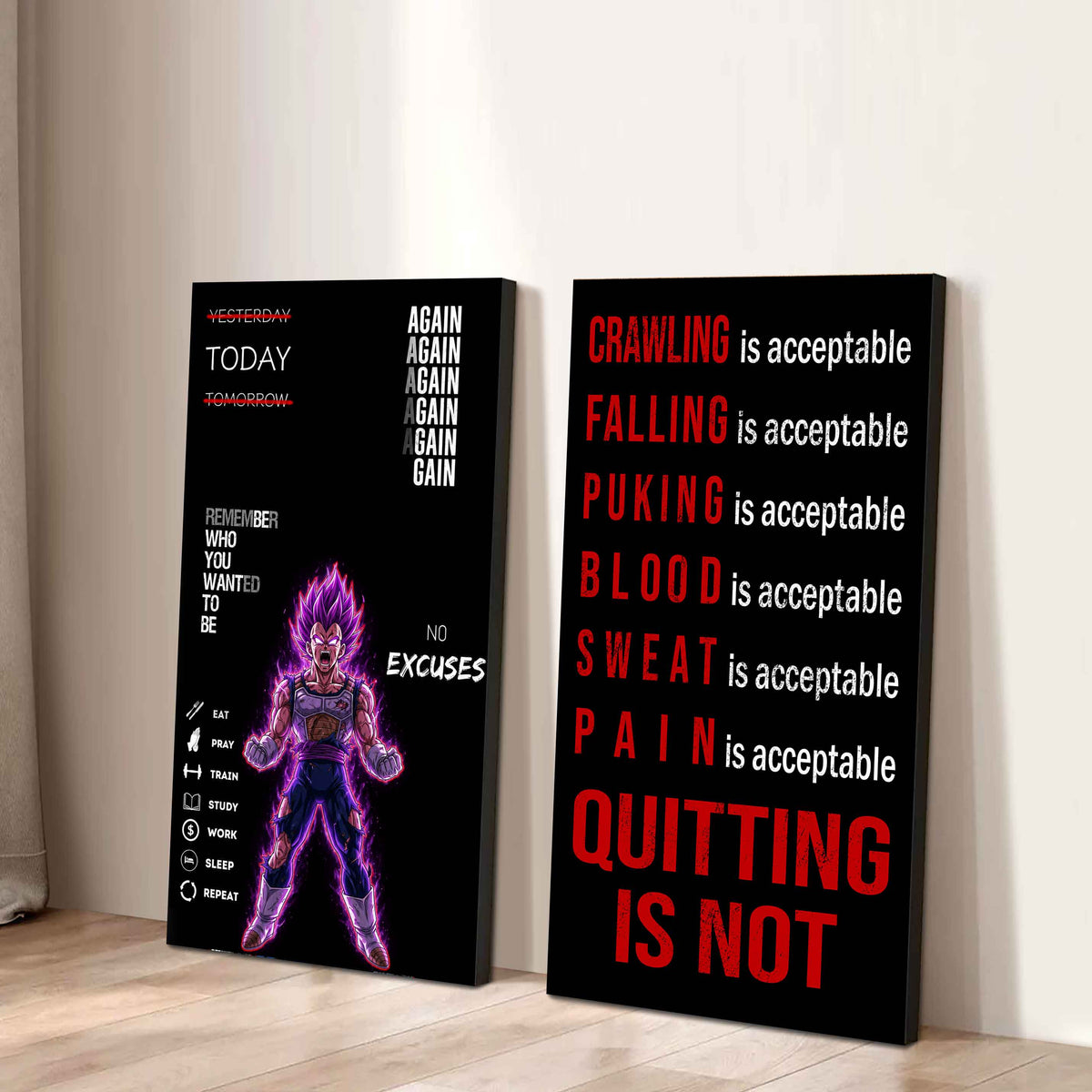 Quiting Is Not Canvas Set Ready To Hang Gift For Your Son Your Friend