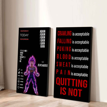 Quiting Is Not Canvas Set Ready To Hang Gift For Your Son Your Friend