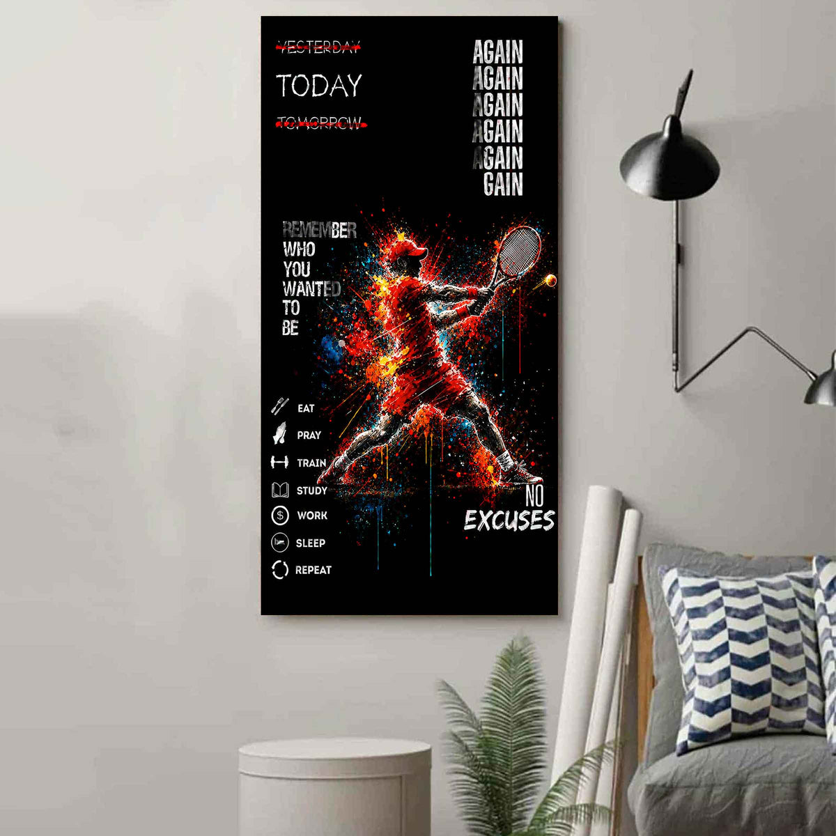 Remember Who You Wanted To Be Canvas Poster Training Motivation Quotes Gift For Your Son