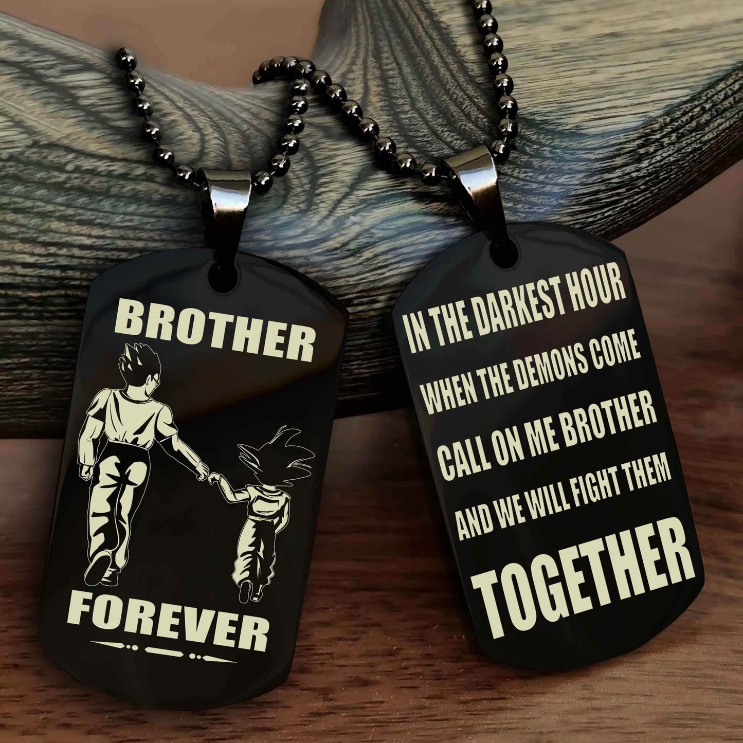 Biker Personalized Double Sided Dog Tag For My Brother - Call On Me Brother And We Will Fight Them Together Gift For Your Friend