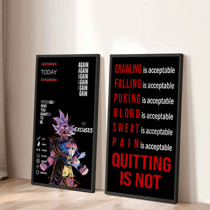 Quiting Is Not Canvas Set Ready To Hang Gift For Your Son Your Friend