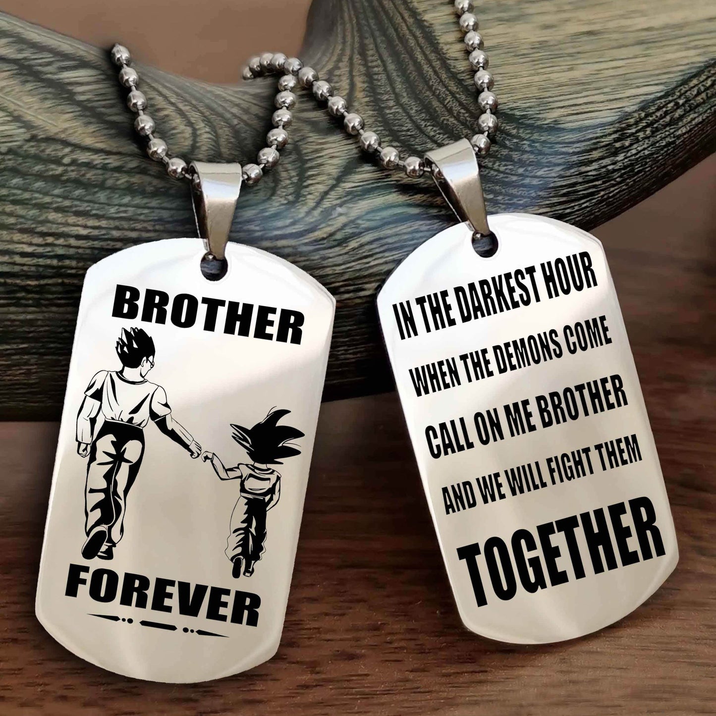 Police Personalized Double Sided Dog Tag For My Brother - Call On Me Brother And We Will Fight Them Together Gift For Your Friend