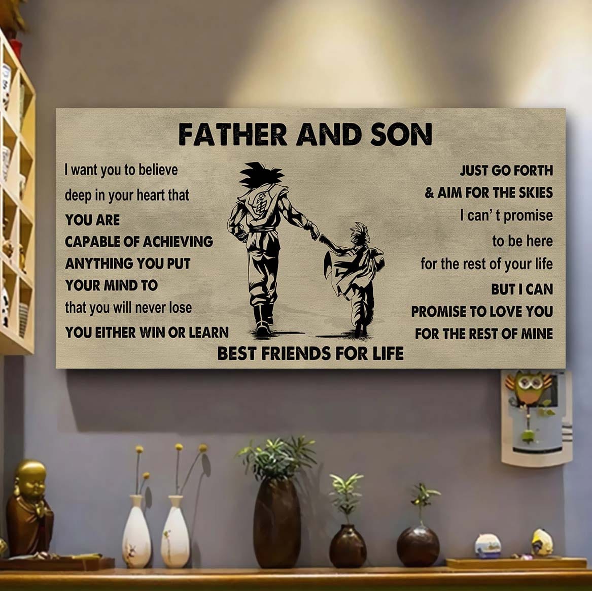 Soldier Father And Son Best Friends For Life - Ver 2 You Will Never Lose Poster Canvas Gift For Son From Father