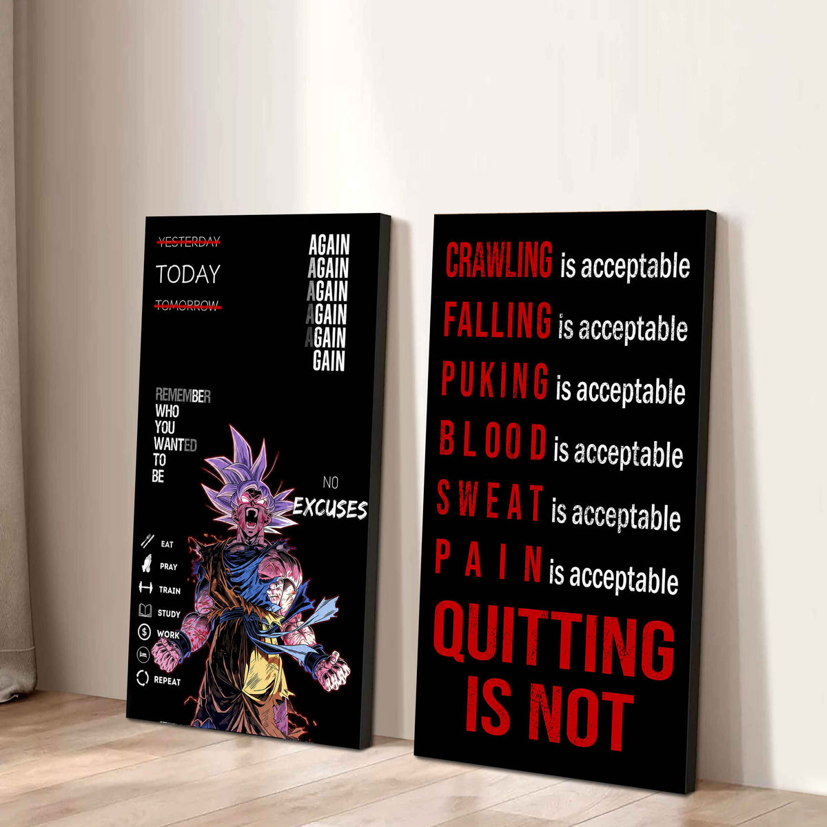 Quiting Is Not Canvas Set Ready To Hang Gift For Your Son Your Friend
