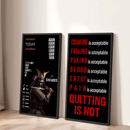 Quiting Is Not Canvas Set Ready To Hang Gift For Your Son Your Friend