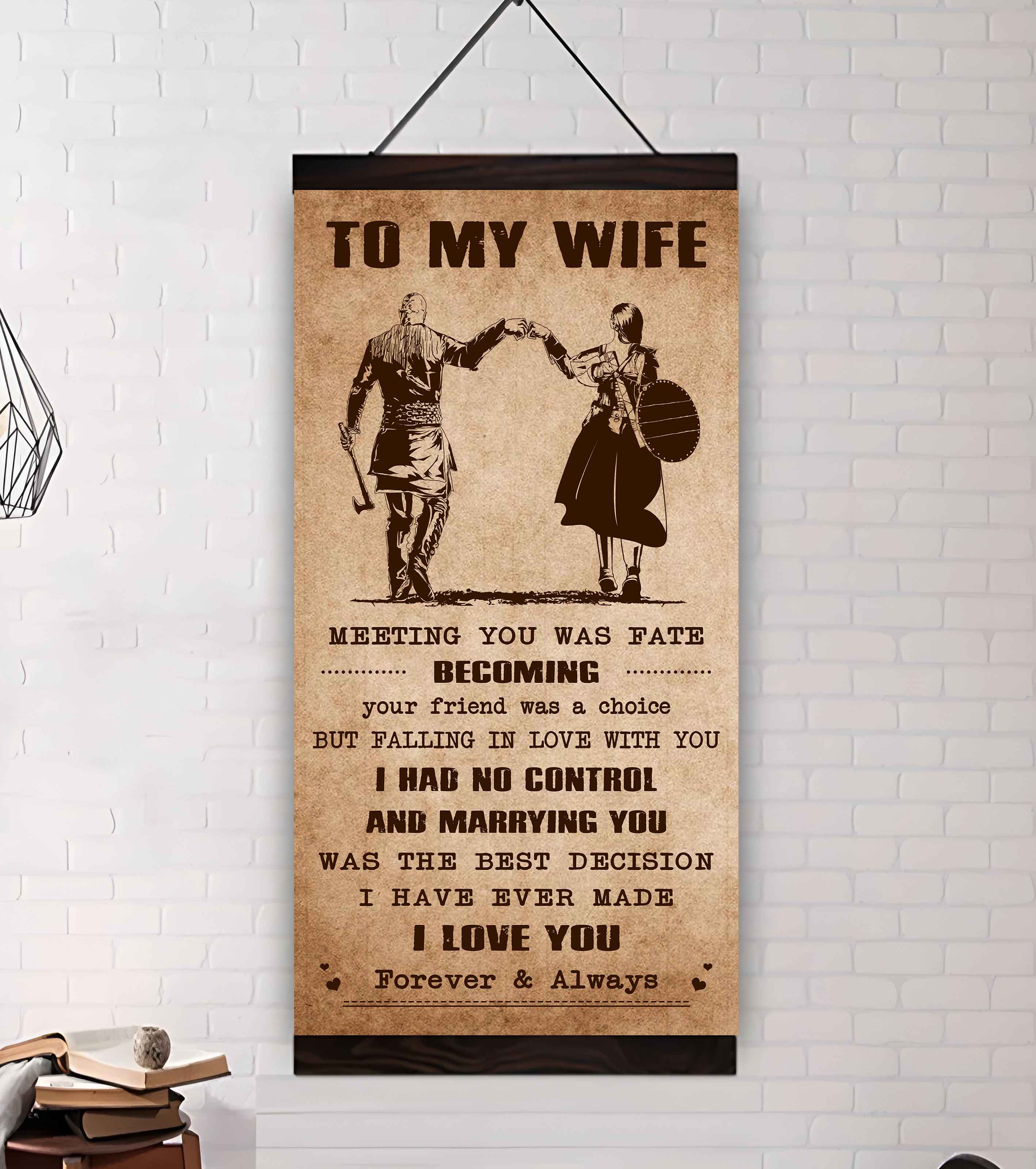 Family Poster Canvas To My Wife Meeting You Was Fate - I Love You Forever And Always Gift For Your Wife