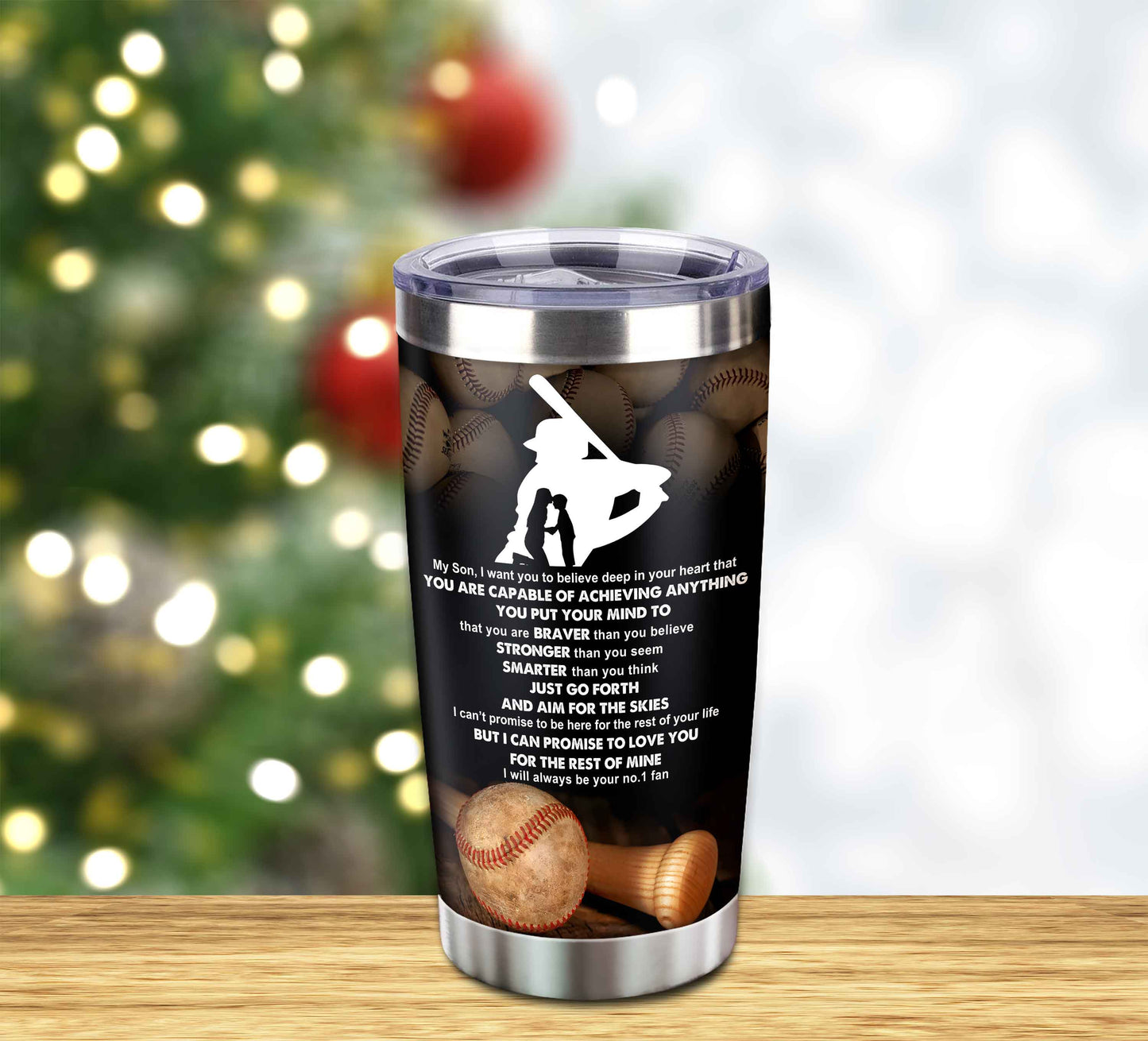 Customizable Tumbler To My Son With Inspriration Quotes From Dad And Mom