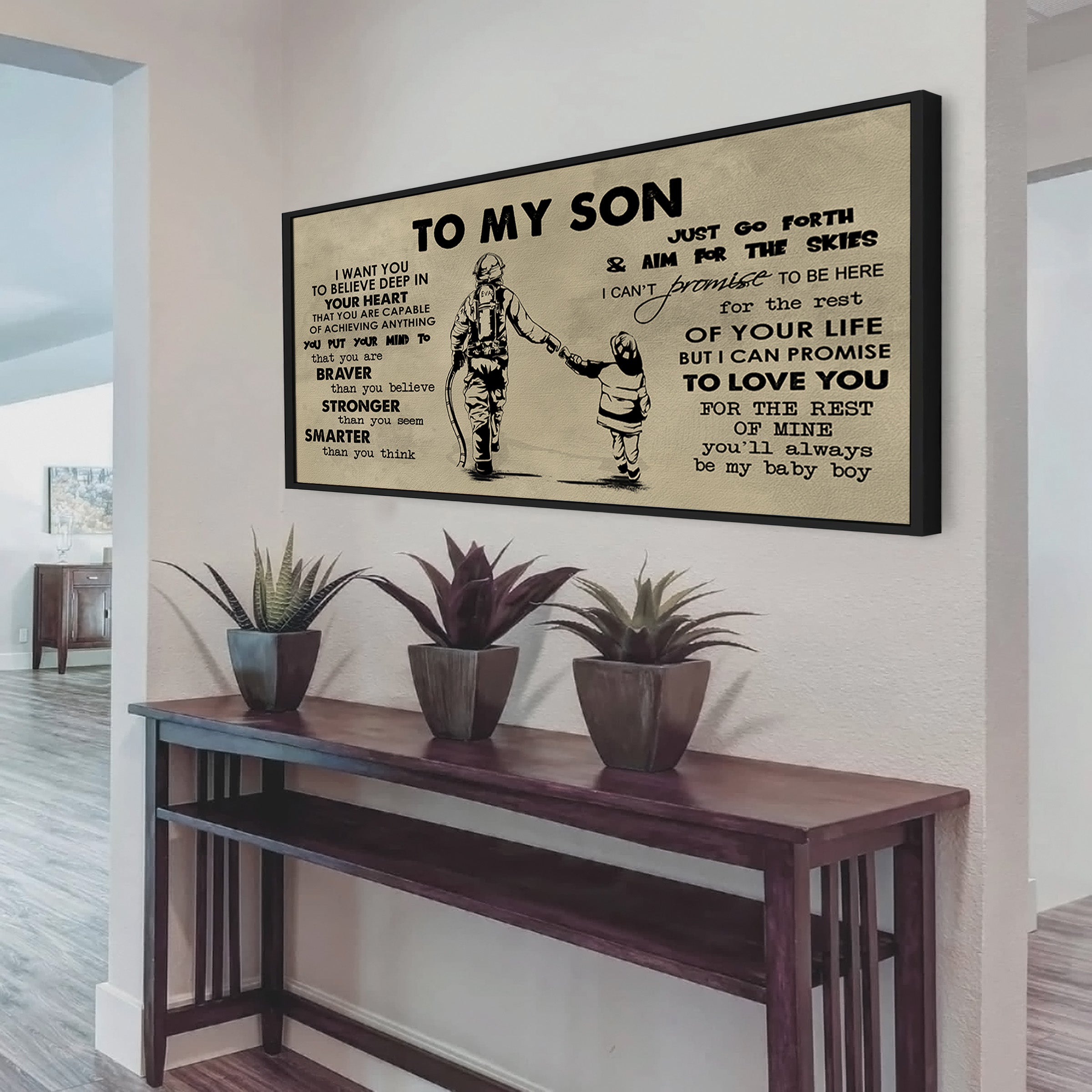 Family TO MY DAUGHTER- I WANT YOU TO BELIEVE- CANVAS POSTER