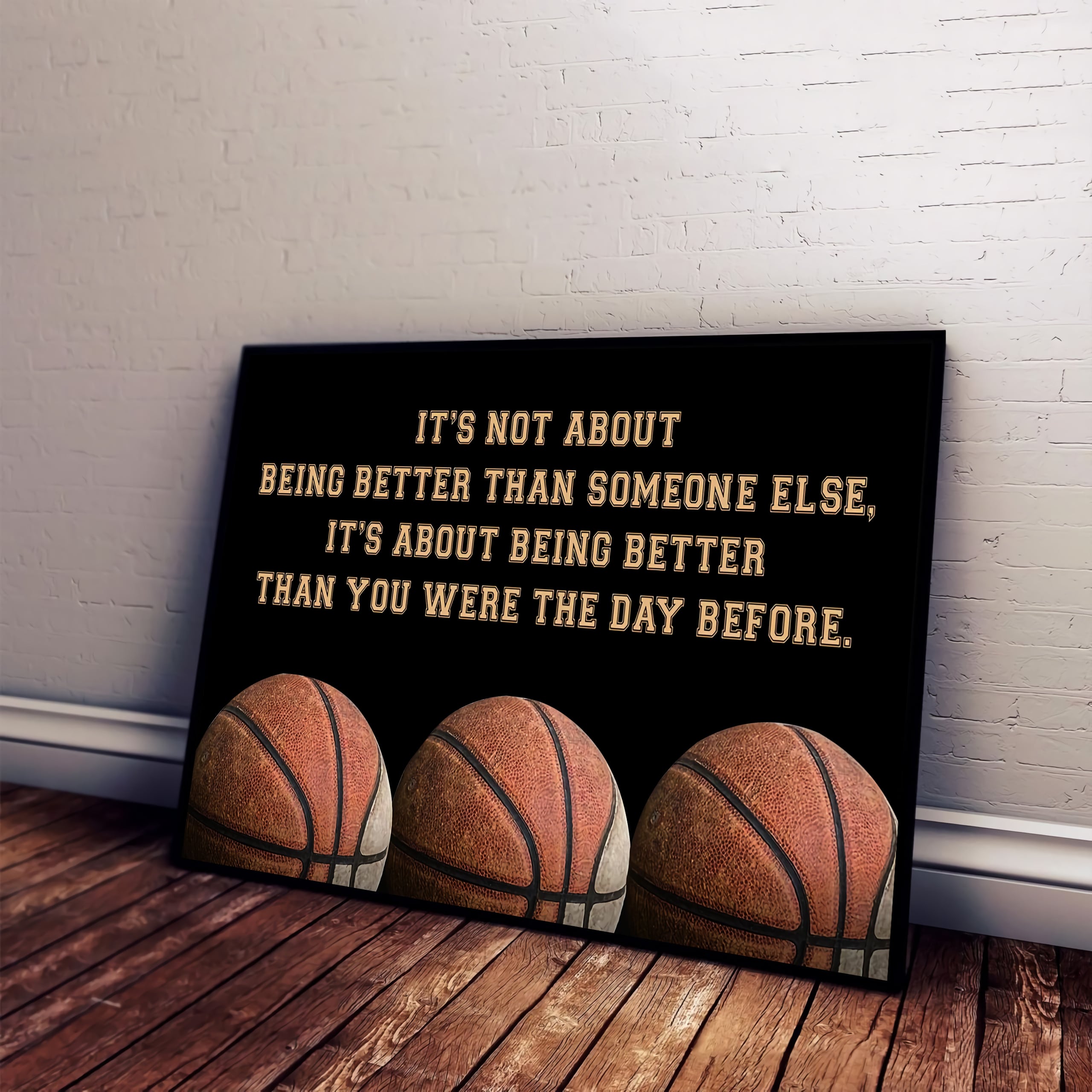 Lacrosse customizable poster canvas - It is not about better than someone else, It is about being better than you were the day before