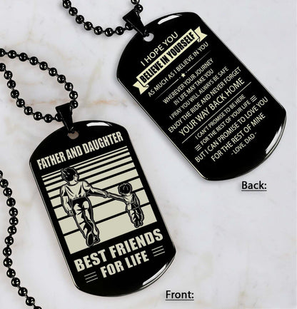 NVL Personalized Double Sided Dog Tag Father And Son Best Friends For Life - Message on the back side