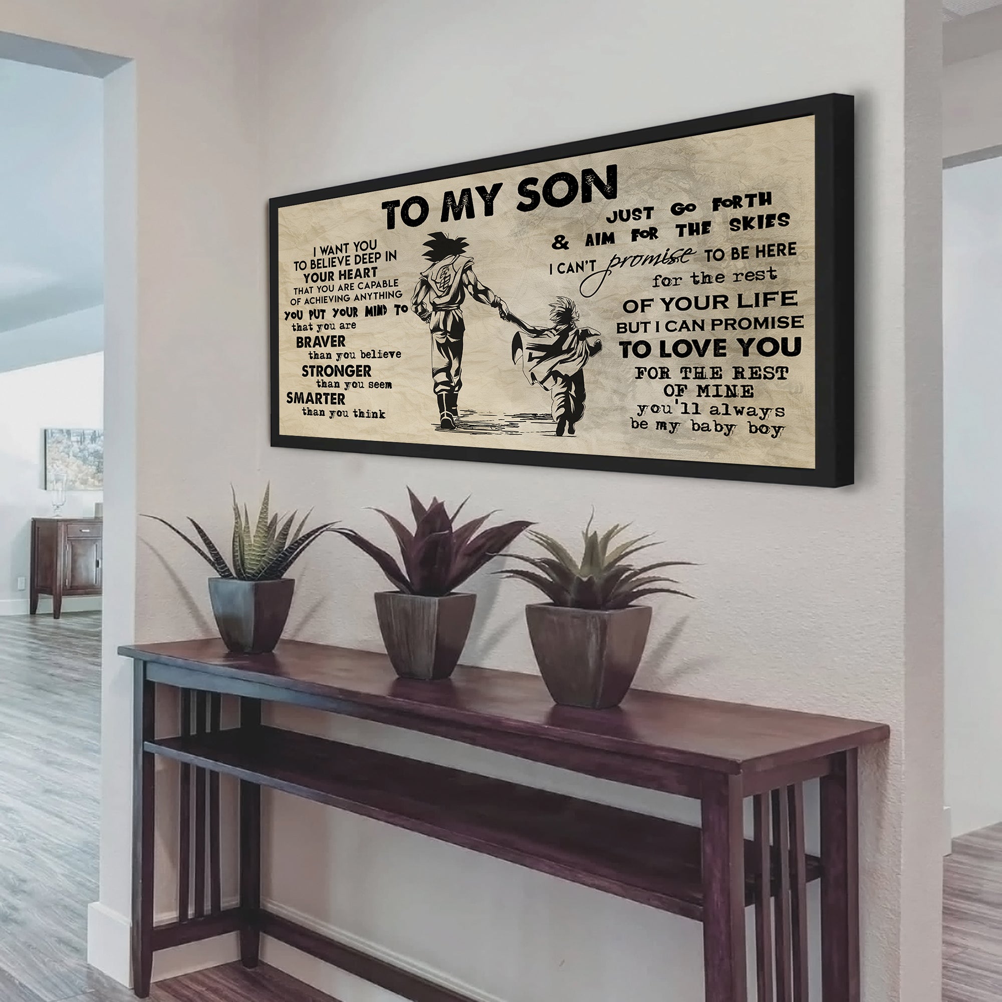 TO MY SON- I WANT YOU TO BELIEVE- CANVAS POSTER