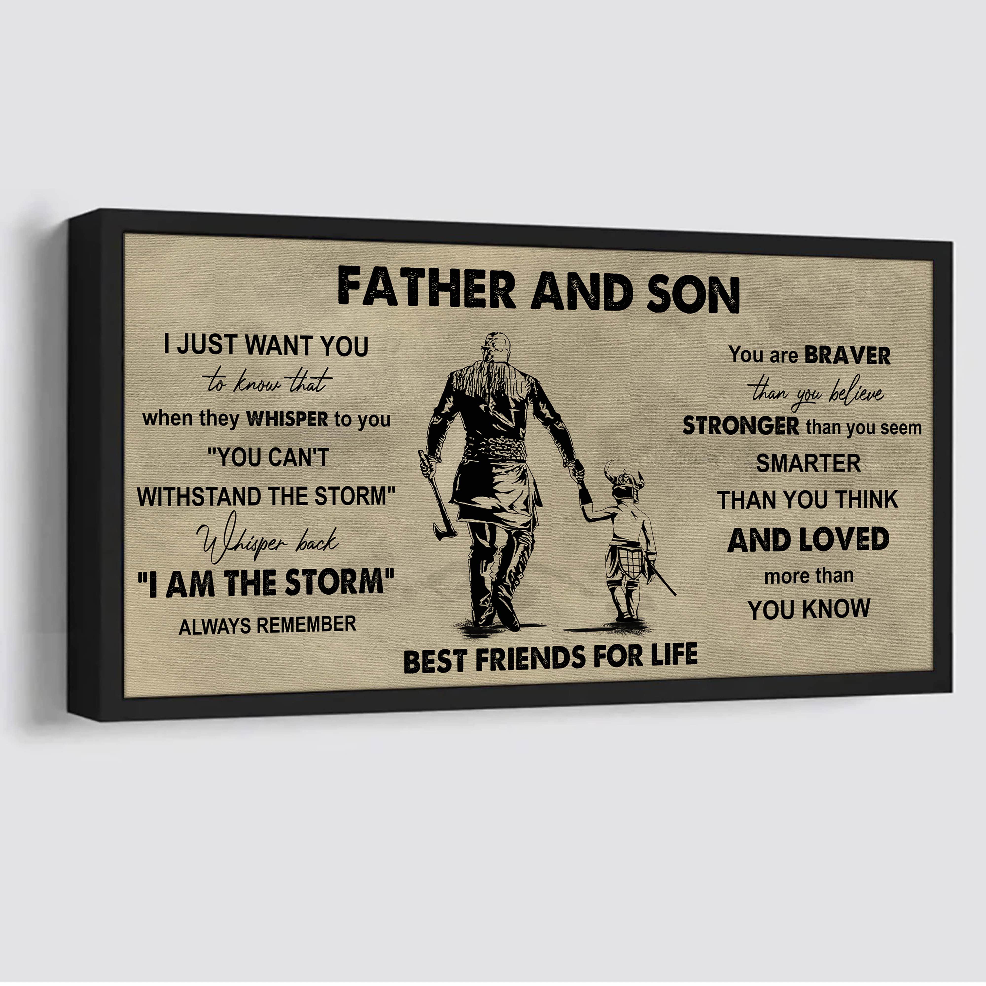 Father And Daughter Best Friends For Life - I Am The Storm Poster Canvas Gift For Daughter From Father-Photo Upload